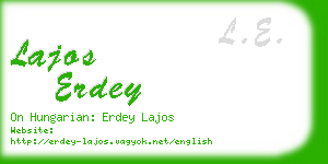 lajos erdey business card